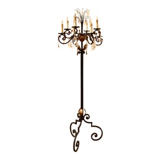 Currey & Co. Transitional Hampton Floor Candelabra For Sale