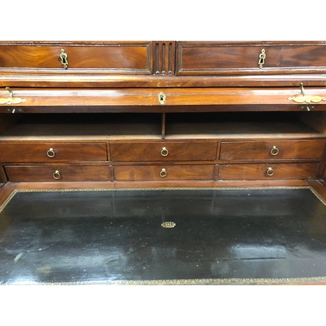18th Century Louis XVI Mahogany and Brass Mounted Bureau a Cylindre For Sale - Image 9 of 10