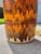 Orange Brutalist Fat Lava Lamp + Two-Tiered Striped Shade | C. 1970s For Sale - Image 8 of 12