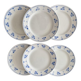 Vintage Camille Pattern Dessert Plates by Sarreguemines & Digoin, 1950s, Set of 6 For Sale