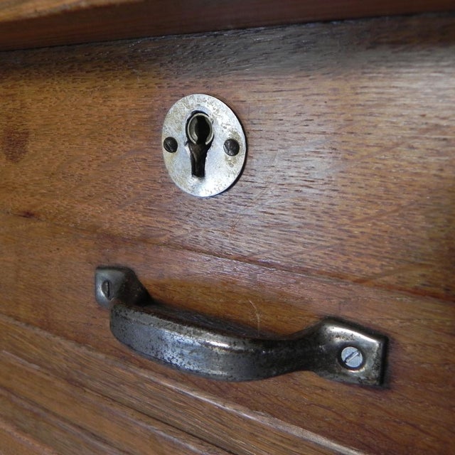 Wood Oak Roller Shutter Box with 2 Shutters, 1930s For Sale - Image 7 of 18