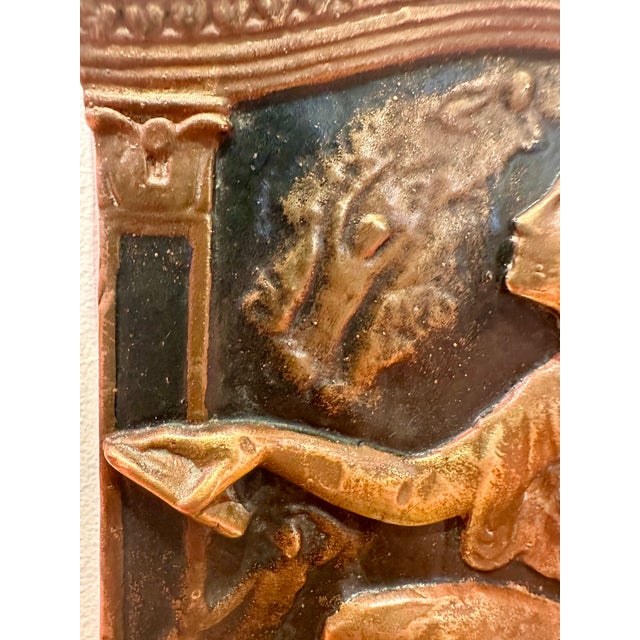 Metal Armor Bronze 1922 Pandora's Box Bookends For Sale - Image 7 of 18