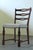 Set of six Danish dining chairs in dark stained oak, 1960s. A strong and balanced design with a clear mix of styles. The...