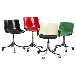 Modus Work Chairs from Centro Progetti Tecno, 1972, Set of 4 For Sale