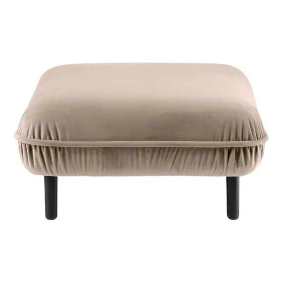 Beige Velour Bean Pouf from Emko For Sale