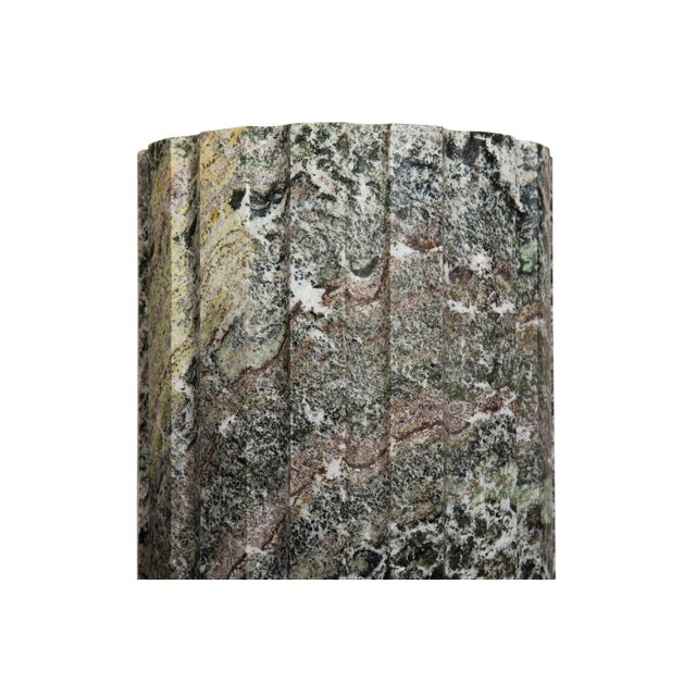 Pair of Classical Solid Marble Stop-Fluted Columns Pedestals For Sale - Image 9 of 18