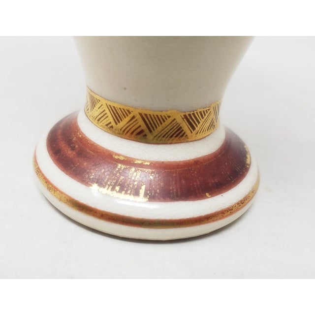 Antique Japanese Satsuma 6" Vase - Late Meiji Era - Geisha - Attendant - Tree - Leaves For Sale - Image 18 of 18
