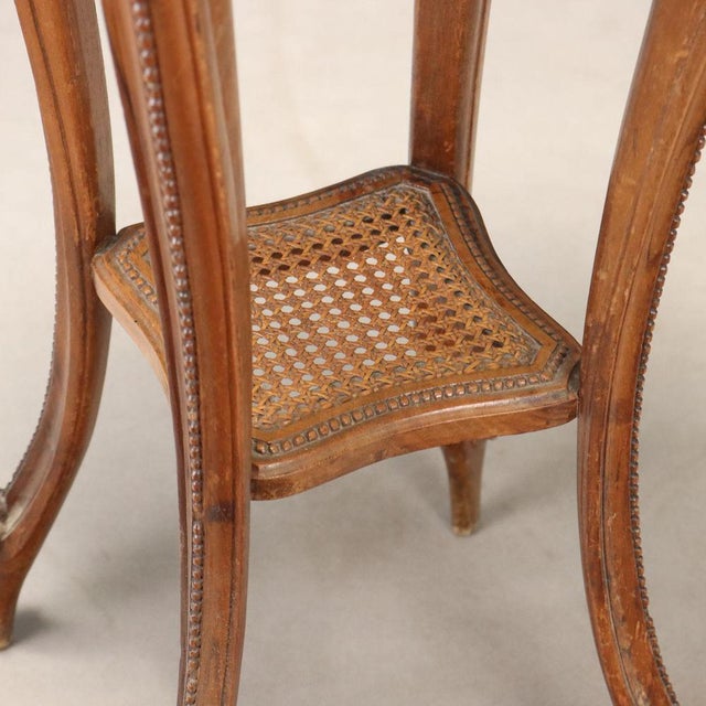 Antique Italian Plant Stand in Carved Walnut, 1800s For Sale - Image 5 of 9