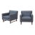 Tufted Midcentury Armchairs in the Style of Dunbar- a Pair For Sale - Image 13 of 13