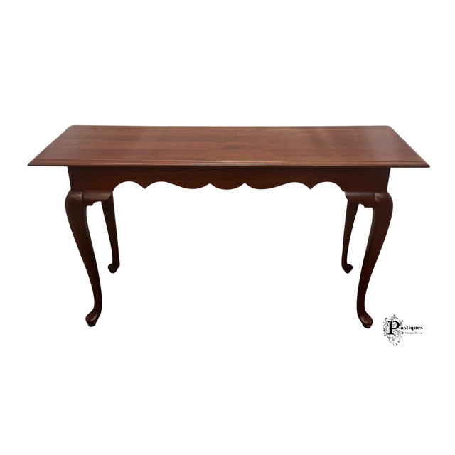 Vintage Chippendale Style Mahogany Finish Console Table For Sale - Image 9 of 9