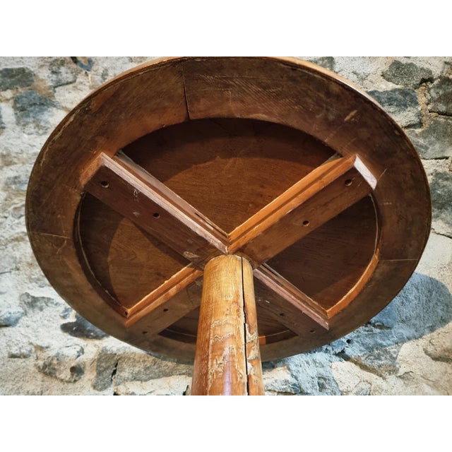 1920s Vintage Round Pedestal Bistro Table, 1920s For Sale - Image 5 of 13