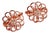 Mid 20th Century 14k Rose Gold Diamond Floral Leverback Earrings, Pair For Sale