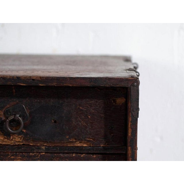 Wood Antique Japanese Filing Cabinet For Sale - Image 7 of 14