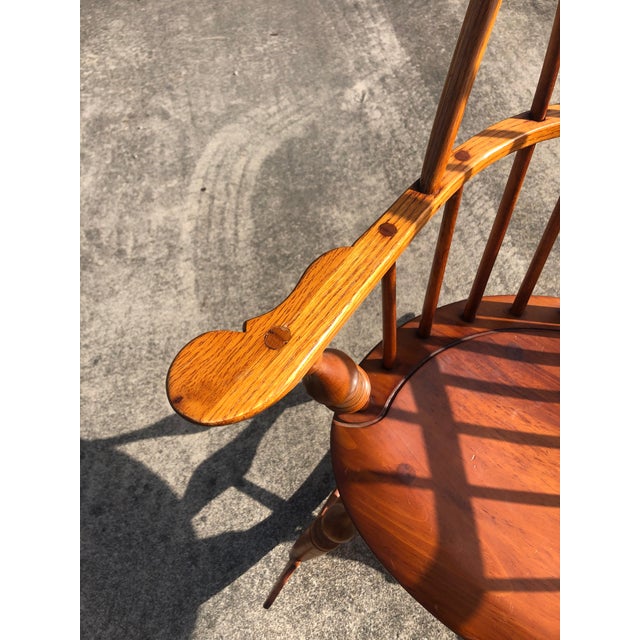Classic Windsor Style Rocking Chair For Sale - Image 4 of 12