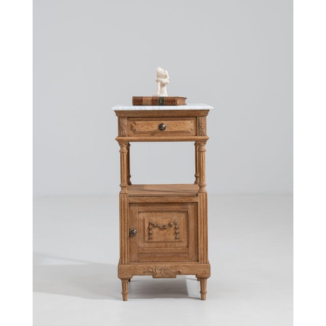 Louis XVI Side Table With Marble Top France Early 1900s For Sale - Image 13 of 13