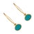Early 21st Century Turquoise Gemstone & Gold Dangle Earrings, A Pair For Sale - Image 5 of 6