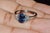 Gia Certified Natural 2.66cts if D Diamond Cornflower Blue Sapphire 950 Platinum 3 Stone Ring, Size 6 For Sale - Image 9 of 14