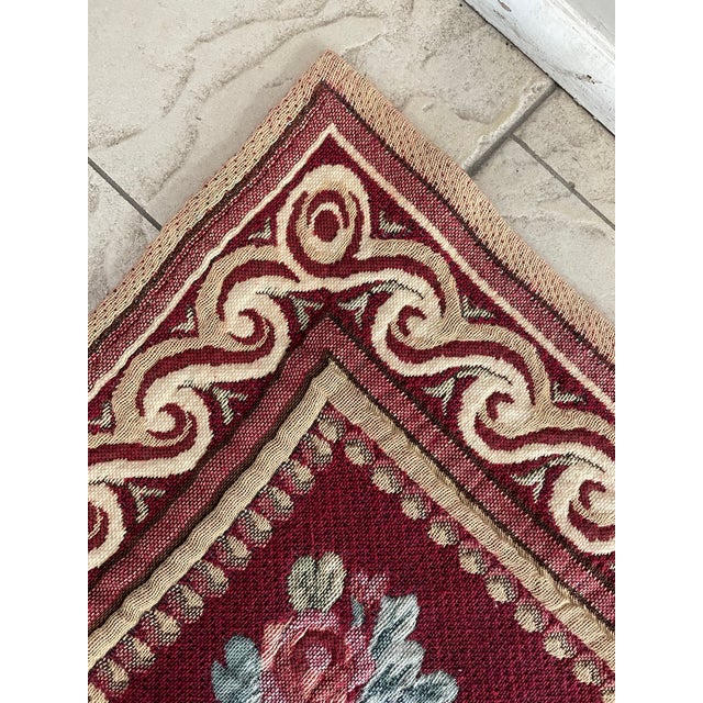 Vintage Mid 20th Century French Aubusson-Style Jacquard Tapestry Rug For Sale - Image 9 of 10