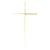 Mid-Century Minimalist Solid Brass Wall Cross For Sale