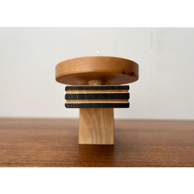 Mid-Century Wooden Candleholder, 1960s For Sale - Image 18 of 18