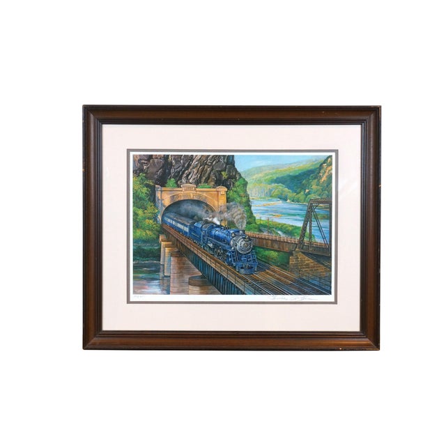 American 2 Theodore Xaras Locomotive Collotype Print Harpers Ferry Horseshoe Curve Train For Sale - Image 3 of 10