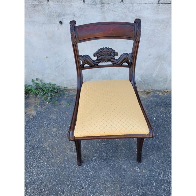 Wood 19th Century Mahogany, Attributed to Duncan Phyfe Desk Chair For Sale - Image 7 of 10