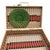 Brown Vintage Gucci Inspired Bamboo Wicker Picnic Basket Case With Red, Black and White Striped Weave For Sale - Image 8 of 9