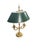 Vintage French Empire Style Brass Bouillotte Table Lamp With Green Tole Shade For Sale - Image 12 of 12