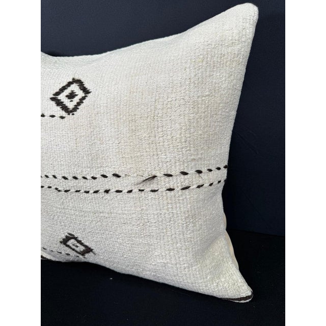 Contemporary Turkish Hemp Pillow Cushion Natural Beige Brown Cushion Cover 20"x20" For Sale - Image 3 of 4