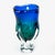Mid-Century Modern 1960s European Art Glass Green-Blue Vase For Sale - Image 3 of 9