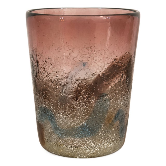 Ryukyu Bubble Glass Tumblers by Seiichiro Inamine, Set of 2 For Sale