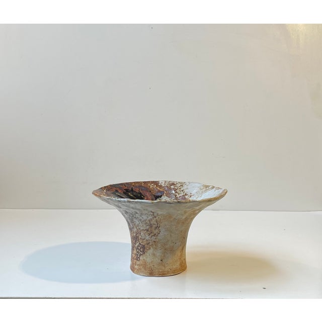 Brutalist Danish Ceramic Vase from Conny Walther, 1970s For Sale - Image 6 of 10