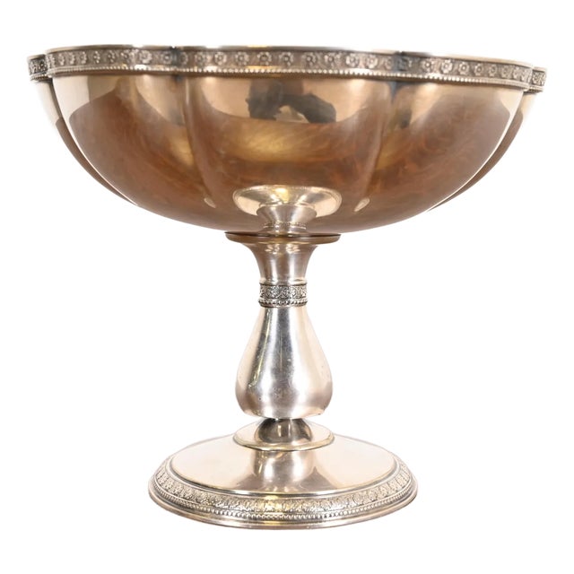 Tiffany & Co. Antique Silver Pedestal Fruit Bowl or Center Bowl For Sale