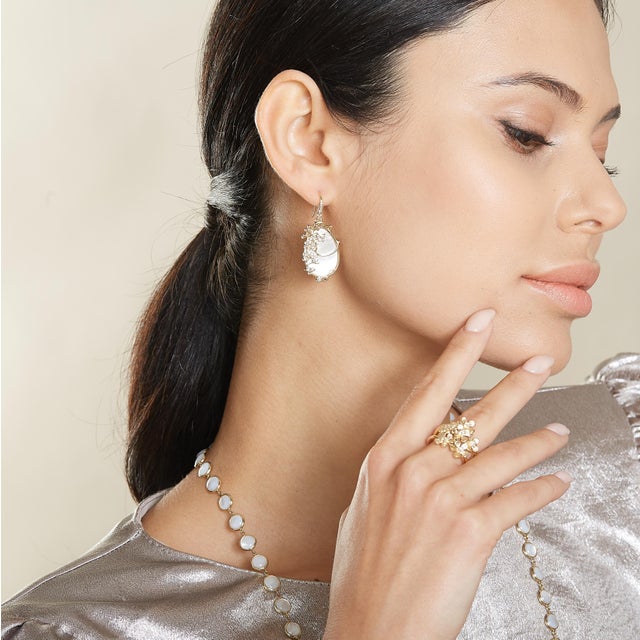 Contemporary Syna Yellow Gold Flower Bunch Ring with Diamonds For Sale - Image 3 of 6