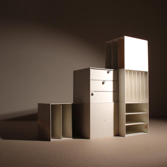 Beige Palaset Modular Storage System by Ristomatti Ratia for Treston, Finland, 1970s, Set of 6 For Sale - Image 8 of 18