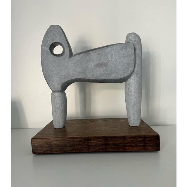Abstract Abstract Marble Sheep Sculpture by Artist Scott Donadio For Sale - Image 3 of 4