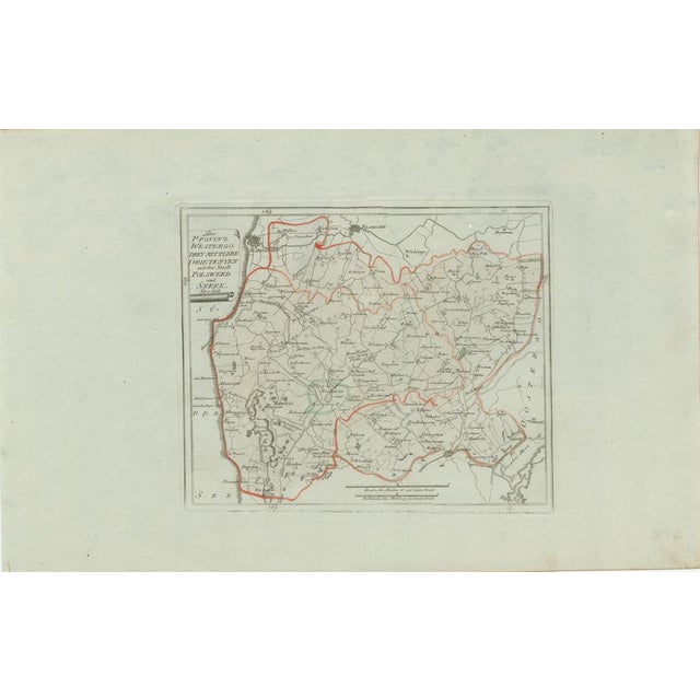 Original engraved map titled Der Provinz Westergo drey mittlere Grietenien, mit der Stadt Bolsward und Sneek No. 641,...