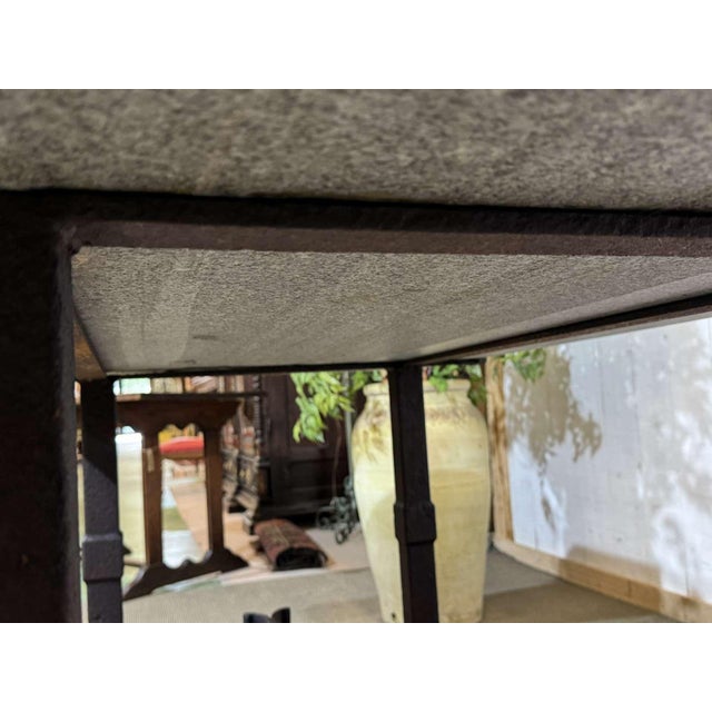 Marble Table with Cast Iron Base For Sale - Image 16 of 18