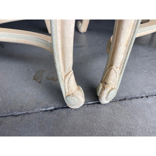 French Louis XV Style Painted Cane Back Dining Chairs With Carved Frames & Cabriole Legs – Set of 6 For Sale - Image 12 of 18