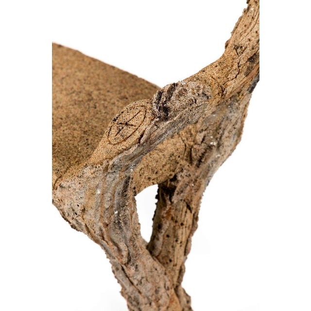 French Faux Wood Stone Benches, Set of 3 For Sale - Image 13 of 18