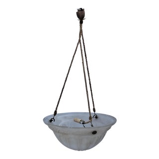 Antique Frosted Glass Chandelier For Sale