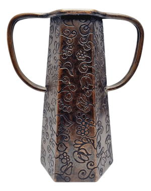 Art Deco Style Brass Vase with Handles, 1920s