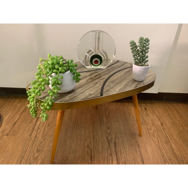 Kidney-Shaped Flower Table or Plant Stand in Formica, 1950s For Sale - Image 10 of 12