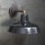 French cast iron wall lamp black enamel, white interior Diameter cast iron wall mount: 10.5 cm / 4” cm, 2 holes to secure....