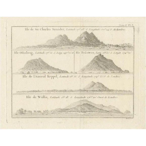John Hawkesworth, Views of Sir Charles Saunders Island and Other Islands, 1774 For Sale - Image 6 of 6