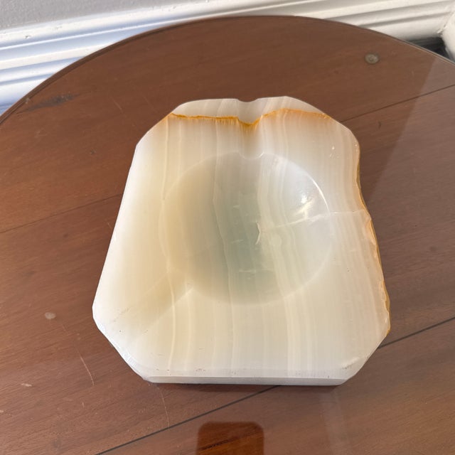 Mid-Century Modern Vintage 1970s Mid-Century Modern Onyx Ashtray For Sale - Image 3 of 10