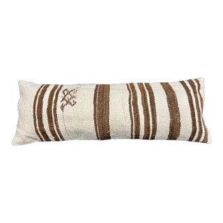 Turkish Hemp Pillow Cushion Natural Beige Brown Cushion Cover 14x40 For Sale