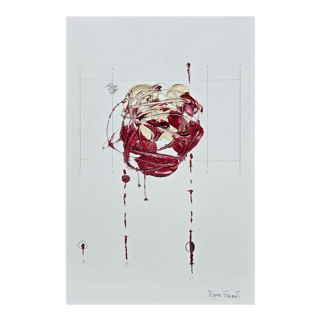 9.5" by 14.2" Unframed Organic Modern Original Botanical Floral Painting For Sale