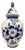 Antique Dutch Hand-Painted Delft Blue Lidded Vase, Holland, 1920s For Sale