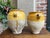 Pair Antique Provincial French Yellow Glazed Pottery Confit Pot Urn Vase Vessel For Sale - Image 4 of 13